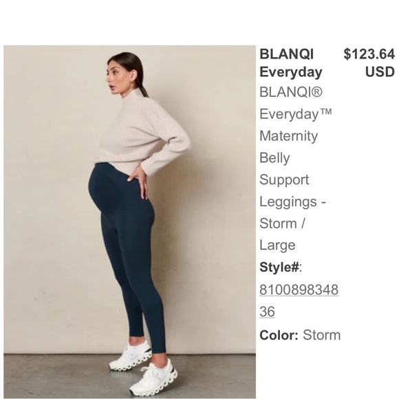 BLANQI Pants - BLANQI Maternity Belly Support Leggings - Storm